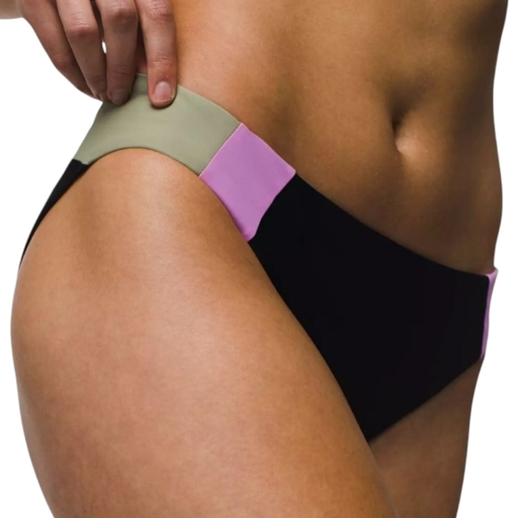 NWT Prana Tulum Bikini Swim Bottom in Black Color Block Size XS - Picture 1 of 5